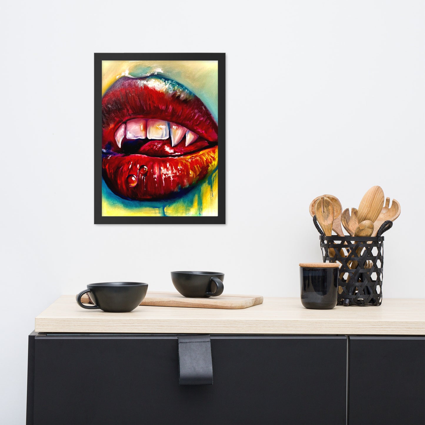 Framed Spicy Lips Print