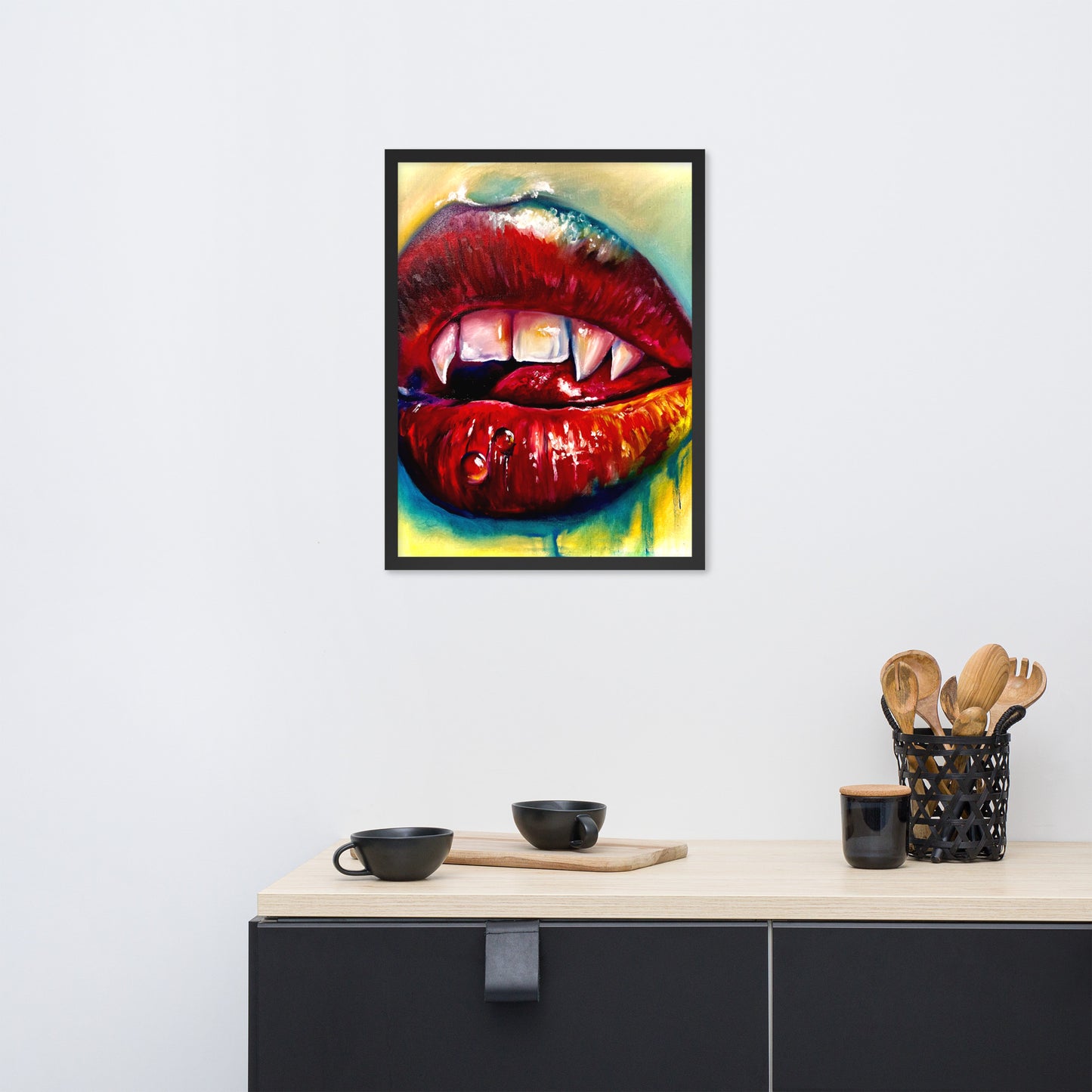 Framed Spicy Lips Print