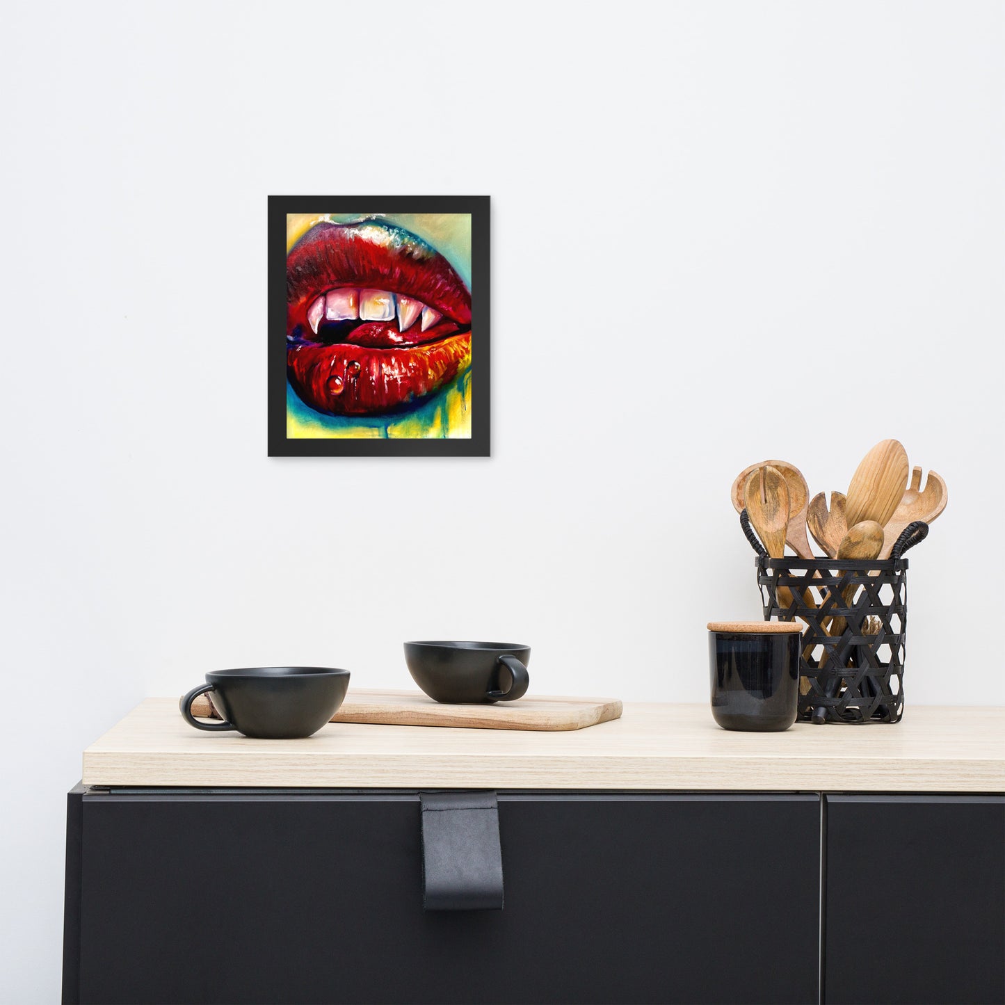 Framed Spicy Lips Print