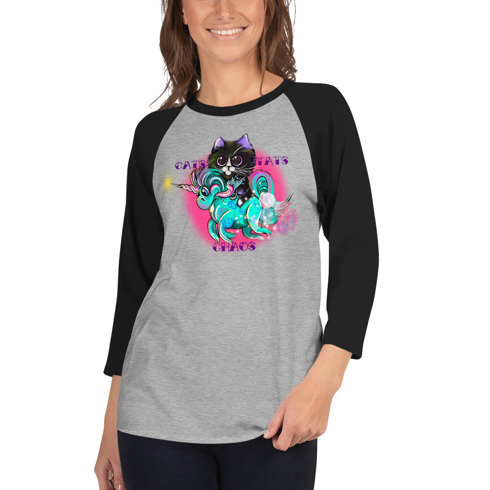 3/4 sleeve raglan shirt