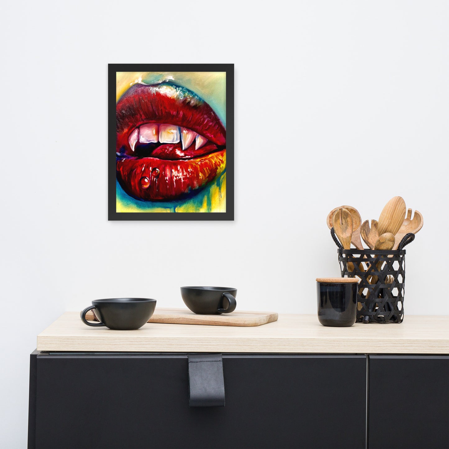 Framed Spicy Lips Print