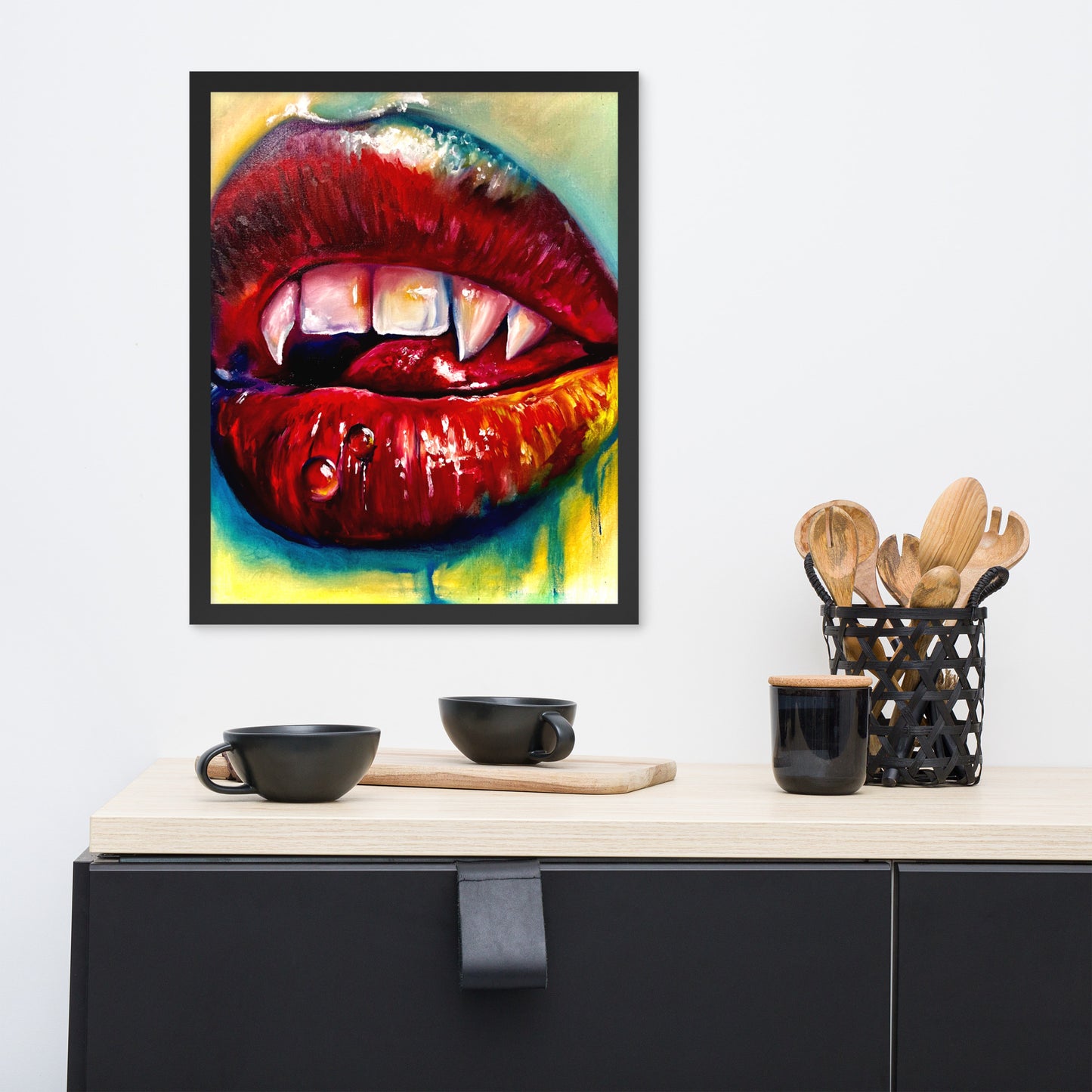 Framed Spicy Lips Print
